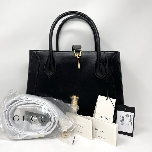 Gucci Handbags - Gucci Black Leather Jackie 1961 Tote